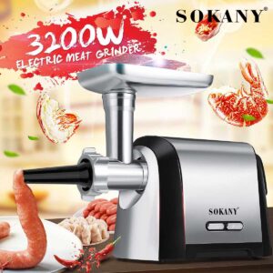 【WANNASHOP】 SOKANY 088 electric meat grinder household multifunctional automatic stainless steel churning meat filling machine enema machine