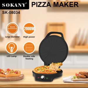 【WANNASHOP】SOKANY 08013 pizza maker electric cake pan skillet non-stick heating frying grill sandwich crepe
