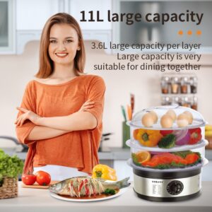 【WANNASHOP】SOKANY07018 Steamer household multifunctional vegetables meat and eggs electric hot pot steamer