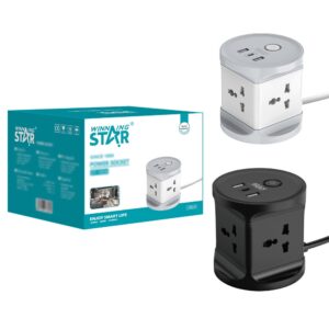【WANNASHOP】Winningstar Vertical Socket Converter with USB Desktop Stereo Multifunction Tower Socket