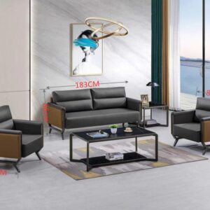 【WANNASHOP】VIP reception business office leather sofa set, parlour rest area single seat sofa set