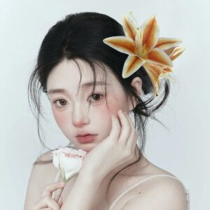 【WANNASHOP】Solomon burst models three-dimensional lily temperament grasp clip simulation flower hairpin female niche flower clip hair accessories